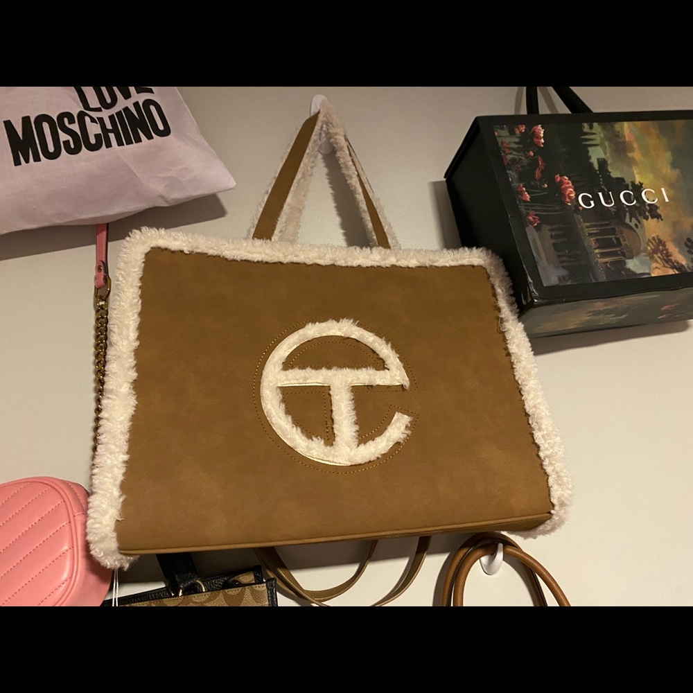 Brown ugg telfar bag Medium size